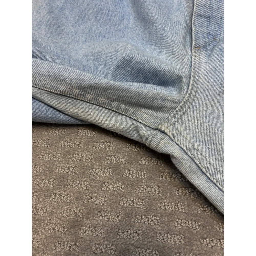 Vintage Lee Jeans Women's 16 Petite Blue Stone Wash High Rise Mom Jeans